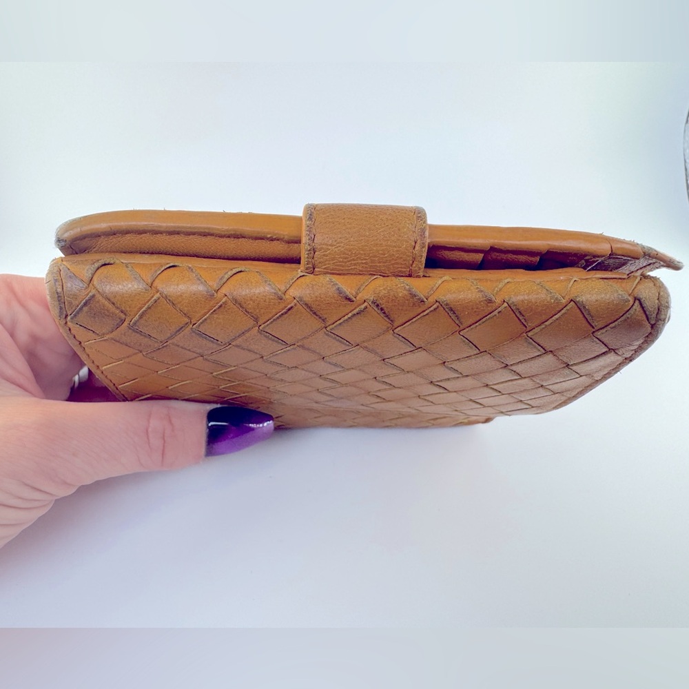 Bottega Veneta Intrecciato Bifold Wallet Cognac Leather 2011 Rare Colorway AUTH - Picture 4 of 16